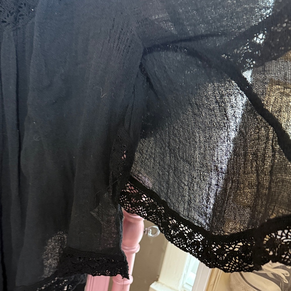 Denim & Supply Ralph Lauren Black Lace Blouse - Picture 3 of 6